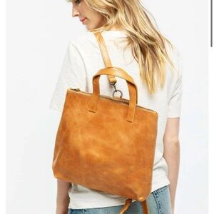 Able Abera Convertible Leather Backpack - New Without Tags